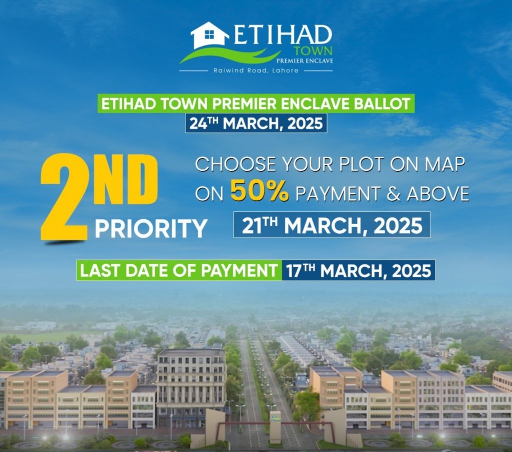 First Balloting Date of Premier Enclave at Etihad Town Phase 1 2nd Priority
